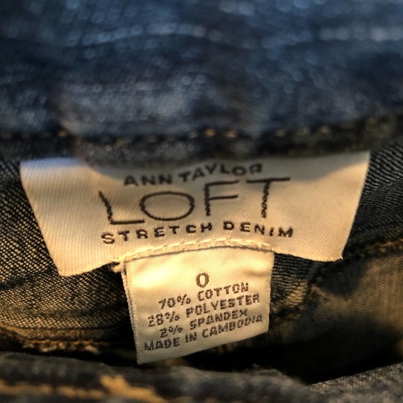 Ann Taylor LOFT Stretch Denim Knee-Length Skirt, size 0 - Picture 5 of 7